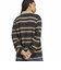 LG3945　W STRIPE KNITTED POLO(ARCH2)　BLACK　716009-0001