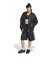 KQ6435　W PLEATHER SST OVERSIZED TT　BLACK/MAROON　716059-0001
