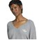 IA4446　W ESS KNIT SWEATSHIRT　MGREYHEATHER　716032-0001