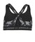 6001296　W CROSSBACK BRA PRINT MED SUP　001BLK　692254-0001