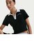 IR7565　W SS POLO CRP TOP　010BLACK　712877-0001