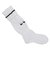 883335　U ACADEMY STRIPE FTBL SOCKS　101WHT/BLK　692696-0002
