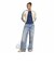 LH1952　W ADILENIUM BAGGY DENIM PANTS　BLUE　717732-0001