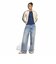 LH1952　W ADILENIUM BAGGY DENIM PANTS　BLUE　717732-0001