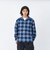 126K1071001　M Check Flannel Open Shirts　NAVY　717847-0001