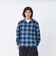 126K1071001　M Check Flannel Open Shirts　NAVY　717847-0001