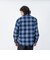 126K1071001　M Check Flannel Open Shirts　NAVY　717847-0001