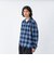 126K1071001　M Check Flannel Open Shirts　NAVY　717847-0001