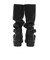 W3097　2BELT SHIRRING LONG BOOTS　BLACK　717157-0001
