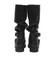 W3097　2BELT SHIRRING LONG BOOTS　BLACK　717157-0001
