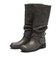 W3097　2BELT SHIRRING LONG BOOTS　GRAY　717157-0002