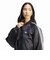 KT2648　W SATIN SST BOMBER JACKET　BLK/WHT/GRY3　715762-0001