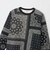 C3-E605　M QUILT PADDED CREWNECK JKT　ﾌﾞﾗｯｸ　720251-0001