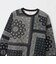 C3-E605　M QUILT PADDED CREWNECK JKT　ﾌﾞﾗｯｸ　720251-0001