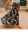 Roxy SWEETWATER MAXI PRINTED ウィメンズ ロングスカート BLACK ボタニカル柄 フラワープリント 花柄