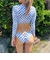 【オンラインストア・直営店限定】Roxy ARTSY TILE CROP TOP LYCRA ウィメンズ スイムウェア ラッシュガード トップス