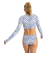 【オンラインストア・直営店限定】Roxy ARTSY TILE CROP TOP LYCRA ウィメンズ スイムウェア ラッシュガード トップス