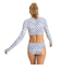 【オンラインストア・直営店限定】Roxy ARTSY TILE CROP TOP LYCRA ウィメンズ スイムウェア ラッシュガード トップス