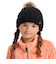 ROXY キッズ BLIZZARD GIRL BEANIE ビーニー 保湿 フリースライナー付きポンポン 【25-26SNOWモデル】