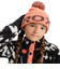 ROXY キッズ EFFIE GIRL BEANIE ビーニー ROXYジャガードロゴ ポンポン 【25-26SNOWモデル】