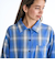 Roxy LOOK UP ウィメンズ オープンチェックシャツ 長袖 ドロップショルダー <2025FW HEART WAVE>
