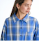 Roxy LOOK UP ウィメンズ オープンチェックシャツ 長袖 ドロップショルダー <2025FW HEART WAVE>
