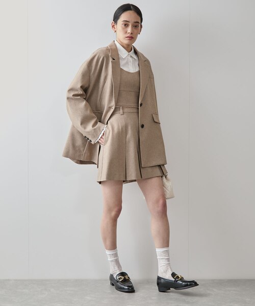 sheller ♡ ツイードタックフレアショートパンツ シェリエ ツイードタックフレアショートパンツ S