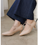 リボンヒールパンプス
