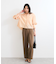 【防シワ/接触冷感/洗える】ボリュームスリーブショート丈シアーシャツ