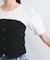 【新色追加】【美easy】釦ビスチェTシャツドッキングプルオーバー【接触冷感/洗える】