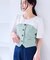 【新色追加】【美easy】釦ビスチェTシャツドッキングプルオーバー【接触冷感/洗える】
