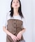 【新色追加】【美easy】釦ビスチェTシャツドッキングプルオーバー【接触冷感/洗える】