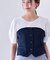 【新色追加】【美easy】釦ビスチェTシャツドッキングプルオーバー【接触冷感/洗える】
