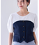 【新色追加】【美easy】釦ビスチェTシャツドッキングプルオーバー【接触冷感/洗える】