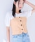 【新色追加】【美easy】釦ビスチェTシャツドッキングプルオーバー【接触冷感/洗える】