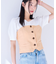 【新色追加】【美easy】釦ビスチェTシャツドッキングプルオーバー【接触冷感/洗える】