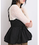 コサージュ付きバルーンナイロンビスチェ