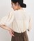 【2WAY】ビッグリボンハーフスリーブブラウス【洗える】