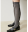 リブニットニーハイソックス