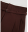 【美warm】ストレッチベルト付きハイウエストテーパードパンツ【アンチピリング/防シワ/洗える】