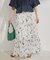 柄＆無地アソートシャーリングティアードスカート