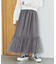 ニュアンス柄チュールスカート