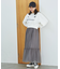 ニュアンス柄チュールスカート