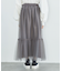 ニュアンス柄チュールスカート