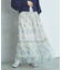 ニュアンス柄チュールスカート