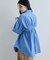 リボン付きバックシャーリングシャツ