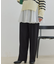 【セットアップ対応】ウールライクメランジワイドパンツ【アンチピリング・洗える】