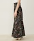 【洗える】ボカシフラワーアート柄マーメイドスカート