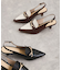スリングバックビットパンプス
