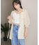 パフスリーブナイロンチュニックブラウス